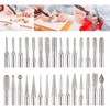 Gasea 30pcs 1/8" Shank Diamond Coated Burr Drill Bits for