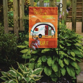 Caroline's Treasures BB5484GF Be in the Woods New Camper Garden Flag Mailbox Flag Decorative Yard Flag Banner Outside Patio Artwork Yard Flower Beds, Garden Size, Multicolor