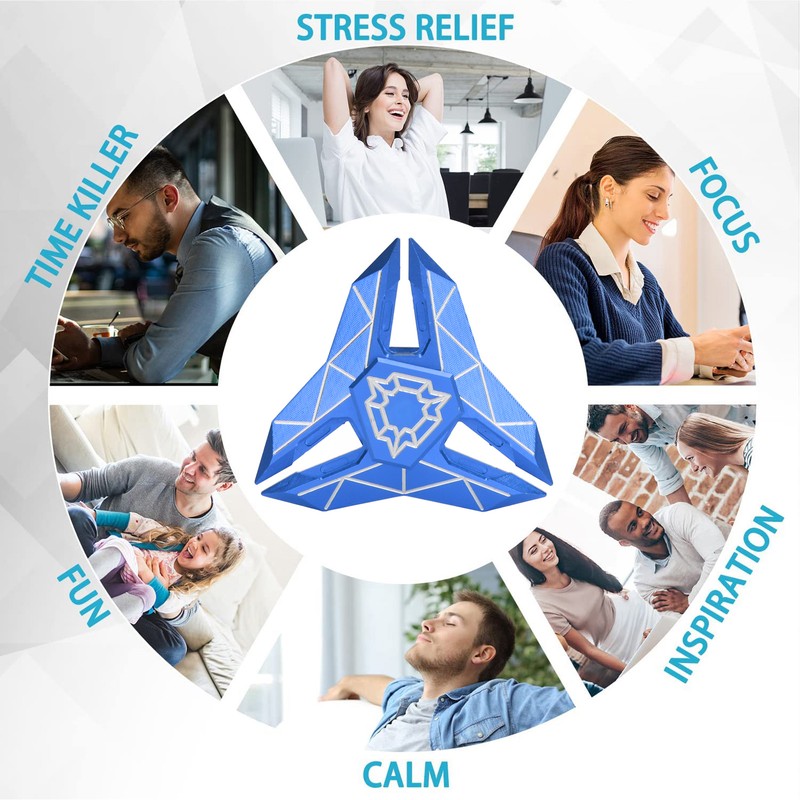 Bright Color ADHD Fingertip Rotating Toy Portable Office Stress Anxiety