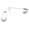 Happiness Boutique Women's Earrings Safety Pin in Silver Colour Small