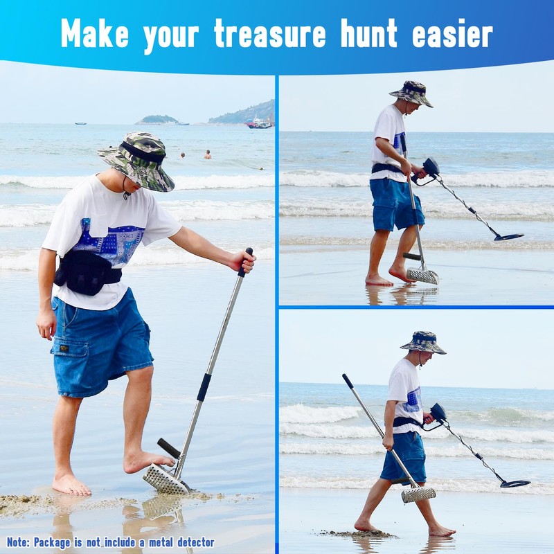 Sand Scoop for Metal Detecting, Stainless Steel Metal Detector Scoop,