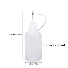 Needle Tip Glue Bottle,2Pcs Precision Tip Applicator Bottles Glue Applicator Bottle,Empty Plastic Squeezable Liquid Dropper Bottles,Precision Needle Tip Glue Bottles,Needle Tip Applicator Glue Bottles