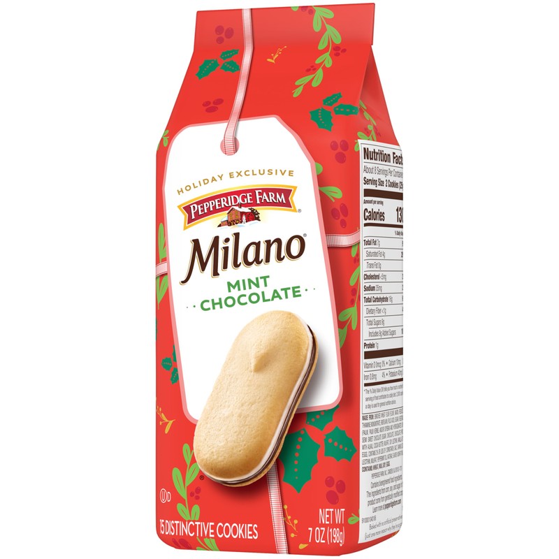 Pepperidge Farm Milano Mint Chocolate Cookies, 7 OZ Bag (15