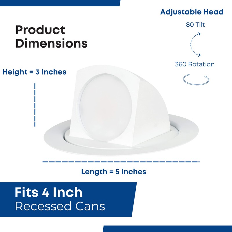Feit Electric 4 inch Adjustable Scoop Recessed LED Downlight -
