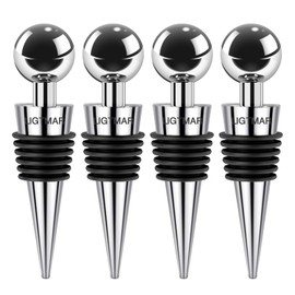 eco-friendly TPE 4Pcs Wine Bottle Plugs with Silicone, Expanding Beverage Bottle Stopper, Keeps Wine Fresh