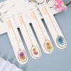 ARFUKA Pack of 4 Bookmark Clips Dried Flowers Metal Bookmark