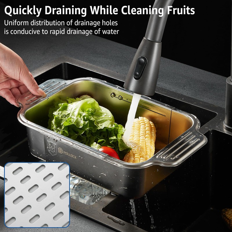 pollock 4 In 1 Collapsible Sink Colander for Kitchen Food