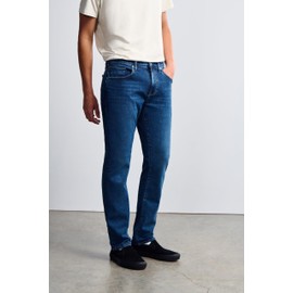 General Denim Works Ride Men's Regular Rise Slim Leg Jeans, Dark Brushed Denim, 33x30