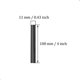 12 Pack Full Size Hot Glue Sticks, Hot Glue Gun Bulk Sticks,Length 100mm / 4", Diameter 11mm / 0.43"/ 0.44 Inch for Kids and Adults DIY Craft, Repairing, Decoration,Black 1.1cm x 10cm