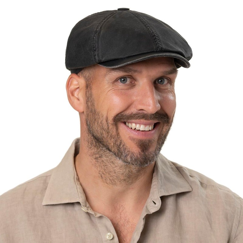 Stetson Brooklin Old Cotton Flat Cap Ivy hat (XL (60-61