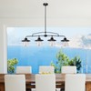 GLOBE Electric 65382 4-Light Pendant, Oil Rubbed Bronze, Clear Glass