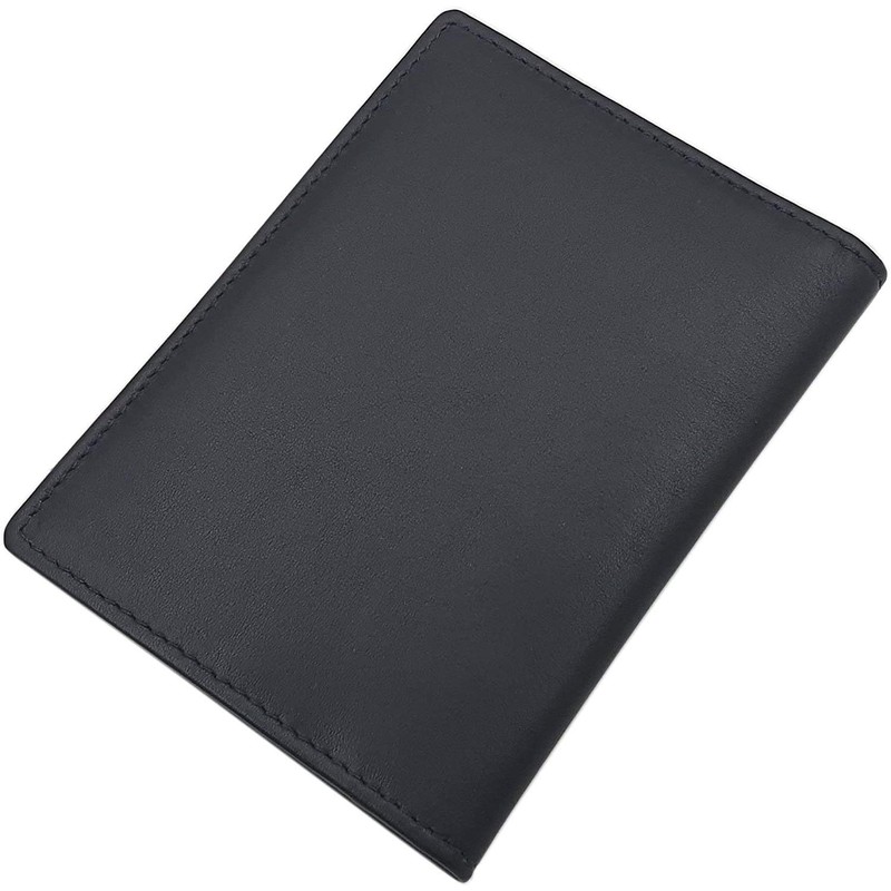 myledershop Cowhide Nappa Leather ID Card Holder with RFID &