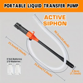 ALWORKKIT Battery Portable Battery Operated Gas & Water Pump, Powered Fuel Transfer Pump, 2.2GPM Gasoline & Liquid Siphon Pump, Automatic Gas Pump for Gas Can & Tank, Handheld Liquid Transfer Pump