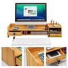 VPABES Office Desk Organizer with Drawers, 2-Tier Computer Holder Monitor
