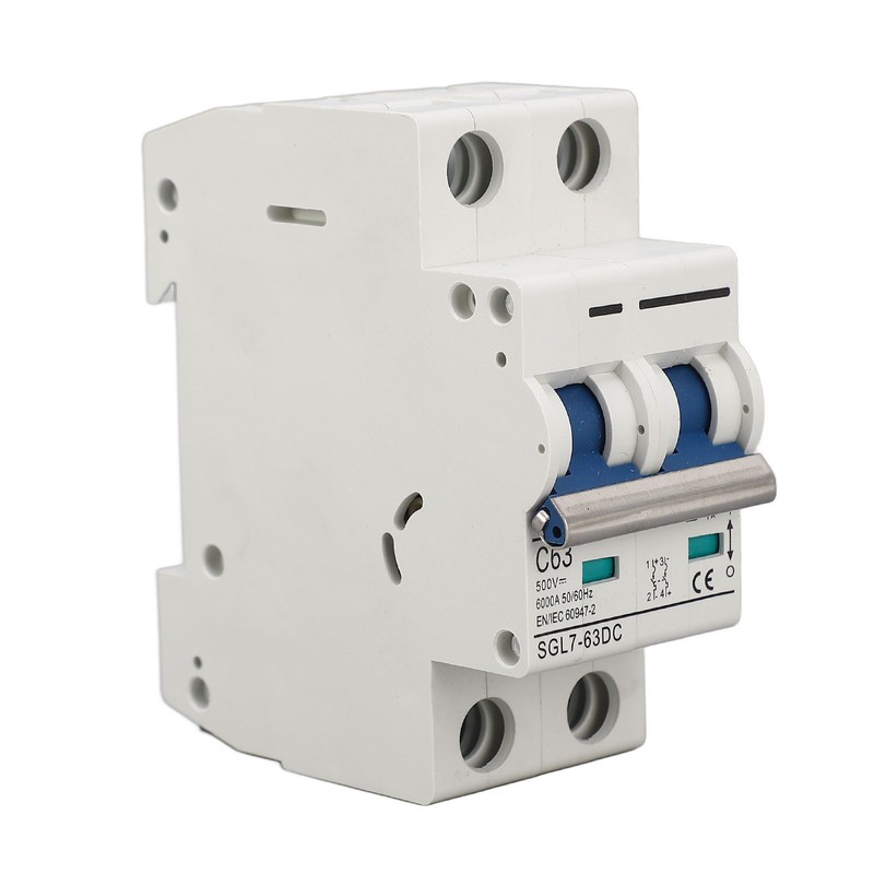 DC500V 2P Miniature DC Circuit Breaker Short Circuit Overload Protection