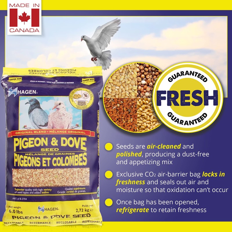 Hagen Pigeon & Dove Seed, Original Formula Bird Food, 6