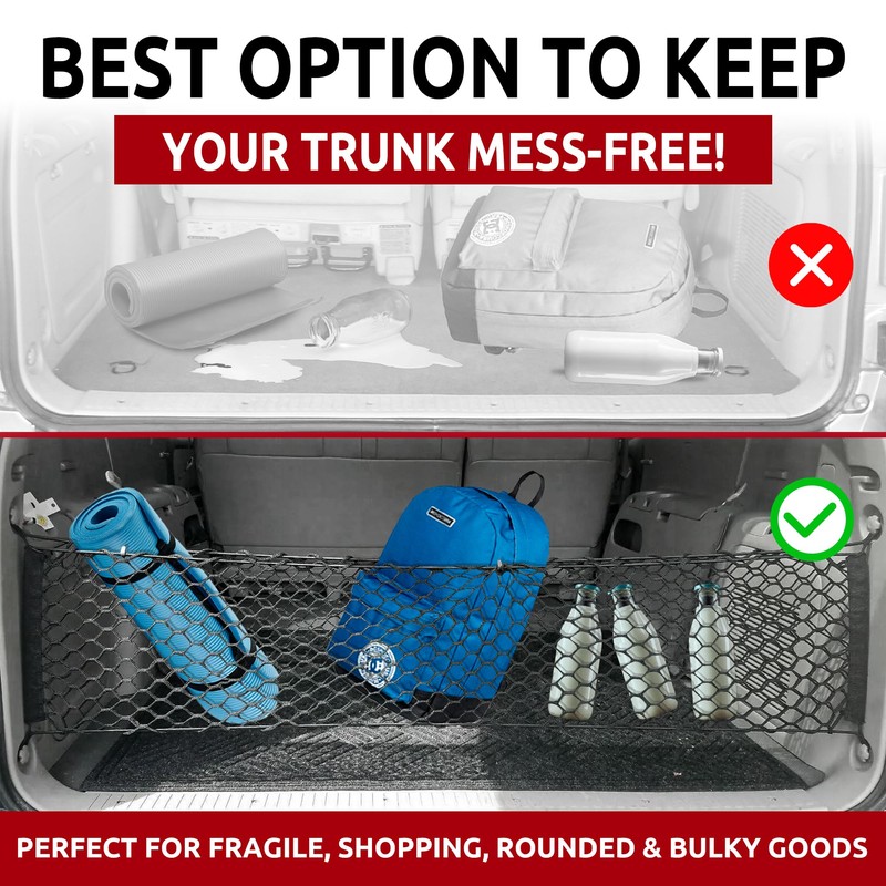 Envelope Style Trunk Cargo Net for Toyota Sequoia 2008-2025 New
