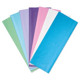 Spring Mix Pastel Tissue Paper Value Pack - 64 Sheets, 7 Pretty Colors Wrapping Tissue Sheets, 20" x 20" Birthday Gift Bag Paper