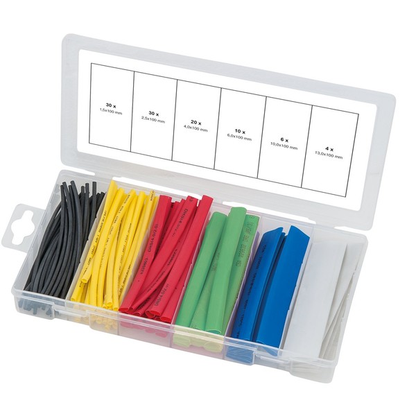 KS TOOLS 970.0540 Shrink-On Tubes Assorment, Coloured, 110 pcs