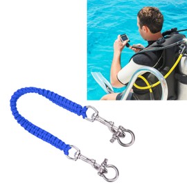 Alomejor Diving Camera Lanyard with Heavy Duty 360° Flexible Rotation Clips for Cameras and Dive Lights(sapphire)
