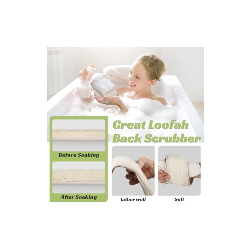 Esponja Lufa Natural Espalda Exfoliante Corporal Ducha Hombres Mujeres Baño