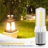 Becuice BA15D 3W 12-24V AC/DC 350LM Double Contact Bayonet with