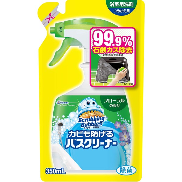 Scrubbing Bubbles Bath Cleaner to Prevent Molds, Floral Scent, Refill,