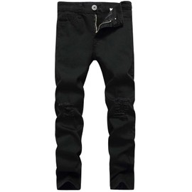 Boy's Skinny Fit Ripped Destroyed Distressed Fashion Kids Denim Jeans Pants