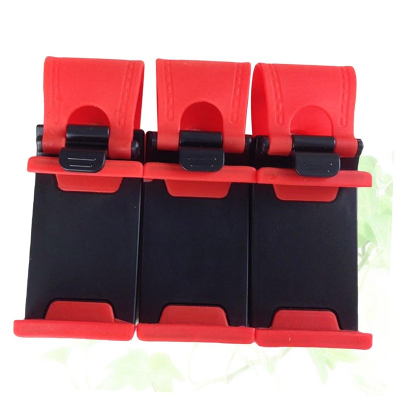 GRIRIW 3pcs Adjustable Steering Wheel Phone Clip Holder for Cars