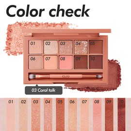 CLIO Pro Eye Palette #03 Coral Talk, 0.02 oz (0.6 g) x 10 Colors