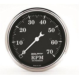 Auto Meter 1798 Old Tyme Black 3-1/8" 7000 RPM In-Dash Tachometer