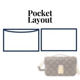 SAMORGA (1-200/ LV-Pochette-Metis-EW Bag Organizer for LV Pochette Metis East West – A Set of 2 size Bag Organizer Insert Innerbag (1.2mm Cocoa)
