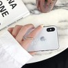 hold-181 Smartphone Ring Clear Transparent Simple Stand Holder Ring Rhinestone