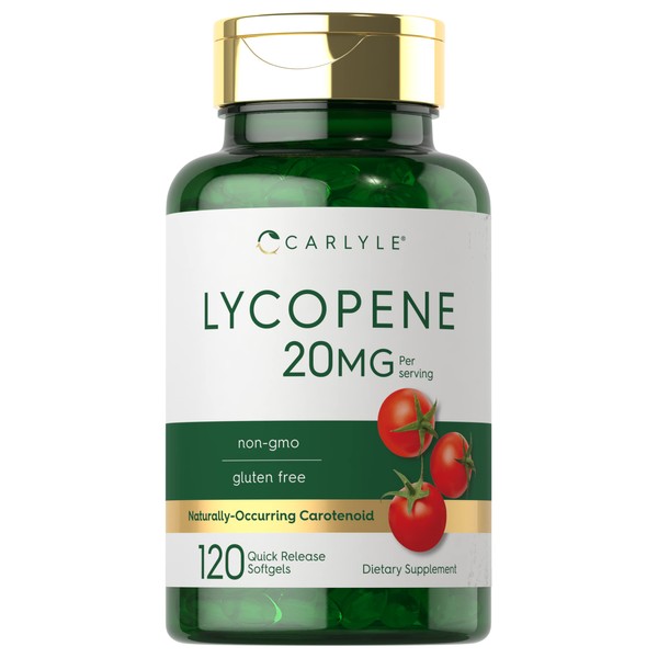 Carlyle Lycopene | 20mg | 120 Softgels | Non-GMO & Gluten Free Supplement