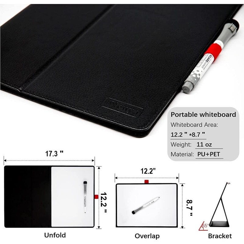 iNenya Portable Small White Board, 12" x 9" Magnetic Dry