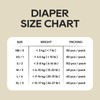 Newborn Diapers, Natural Soft Disposable Nappies for Infant, Hypoallergenic, Size