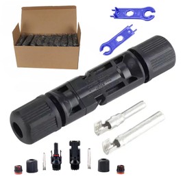Solar Panel Connectors 100 PCS MC4 connectors IP67 Waterproof Connectors Male/Female 50Pairs with 2 Spanners