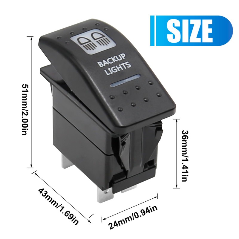 LIDSCURA 1 Pack Backup Light Switch Replacement for Can-Am Commander