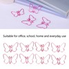 50Pcs Pink Butterflies Paperclip Cartoon Color Plating Innovative Cute Paperclips
