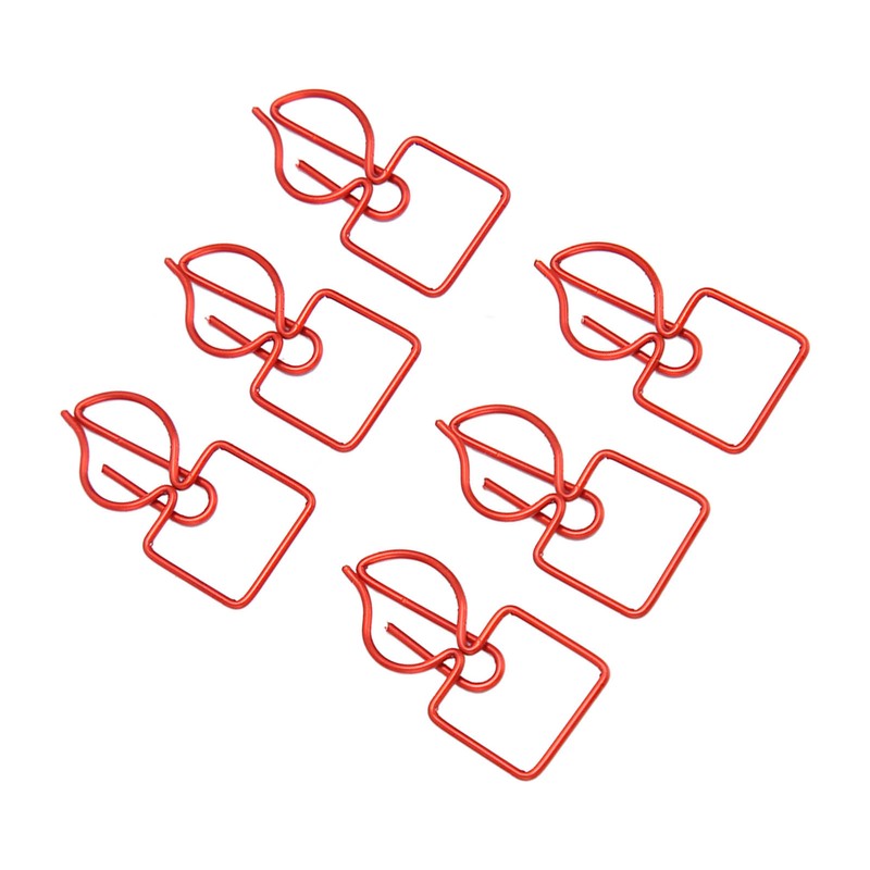 100pcs Paper Clips Prevent Slip Cute Candle Shaped Decorative Metal