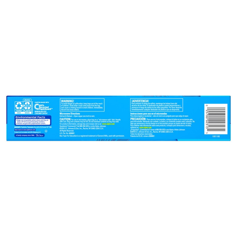 Ziploc Slider Freezer Bags, Stand-and-Fill with Expandable Bottom, Gallon, 10