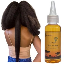 Aceite de cuero cabelludo despertar de África Occidental: mezcla de hierbas con ricino y romero para un cabello rizado y rizado 3C a 4C de aspecto más completo y con sensación más fuerte