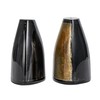 Creative Co-Op, Black, Horn Salt and Pepper Shakers, Set of
