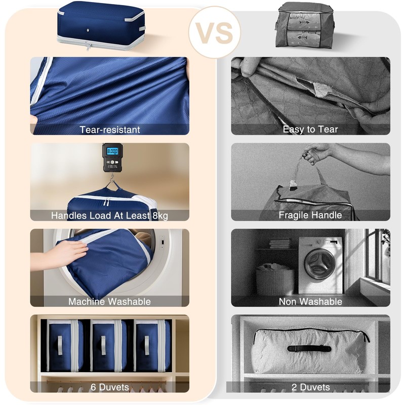 DIMJ 260L Duvet Storage Bags - Large Capacity Bedding Storage