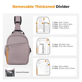 K&F Concept Camera Bag, Camera Sling Bag, Shoulder Bag, Photo Backpack, Small, Waterproof Camera Backpack, Adjustable Shoulder Strap, Camera Backpack for DSLR/SLR Camera Lens