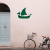 ANGDEST CLUB Decal Stickers of Viking Ship Silhouette (Green) Premium