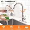 Brushed Nickel Kitchen Faucets with Pull Down Sprayer Kitchen Sink