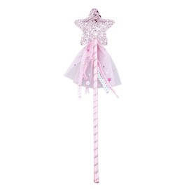 Princess Wand, Christmas Fairy Wand, Cute Wands Star Fairy Costume Props Angel Fairy Wands Sticks for Birthday Wedding Party Cosplay Favors Role Play Toys (Pink)