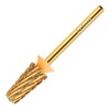 HYTOOS Safety Nail Drill Bits,Titanium Coating Smooth Top Tapered, 3/32