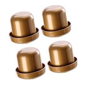 NUOBESTY Dice Cup Set Games Professional Plastic Dot Dices for Liars Farkle Bar Ktv Anti Cheating Dice Box with 5 Dices (Golden)